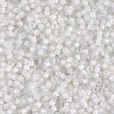 Miyuki delica beads 10/0 - Lined white ab DBM-66